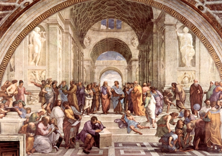 Raffael, Die Schule von Athen, Stanza della Segnatura, Palazzi Vaticani, 1509-10